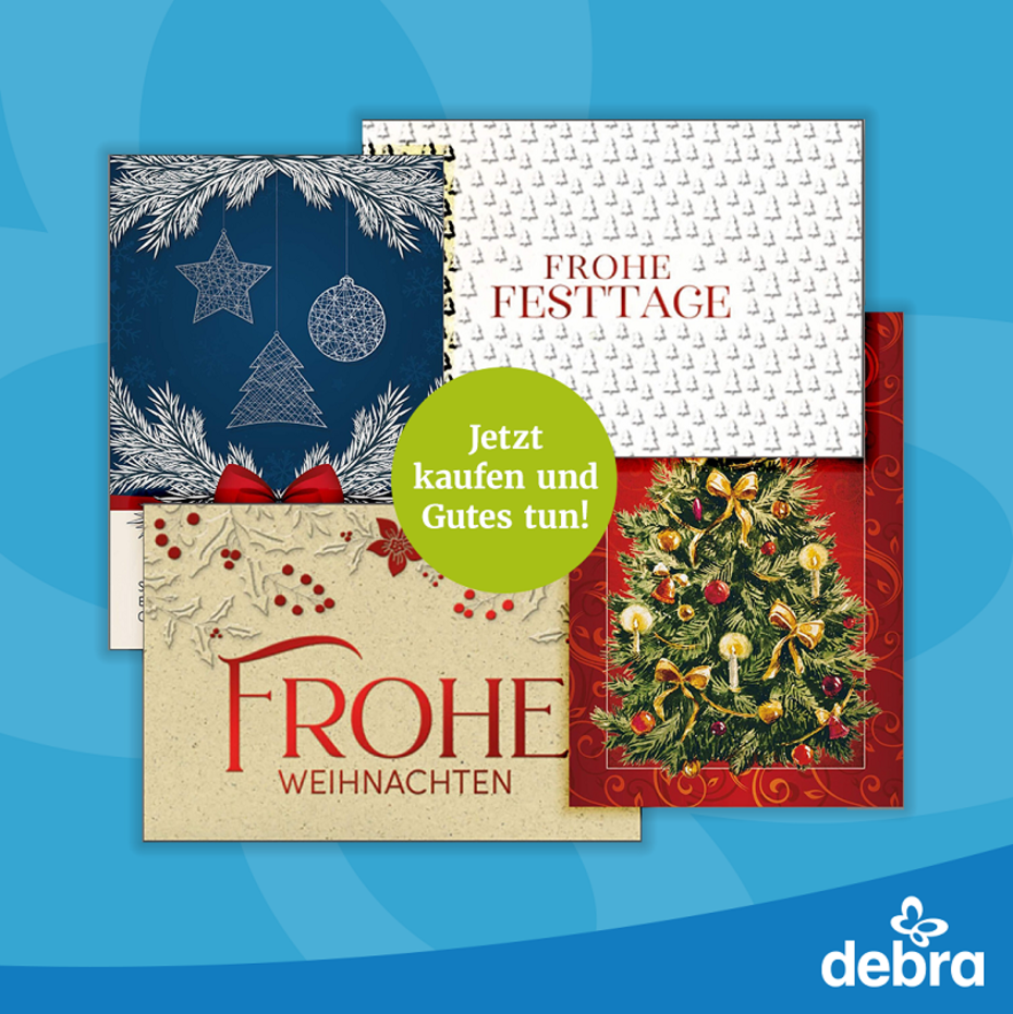 Grafik mit verschiedenen Weihnachtskarten