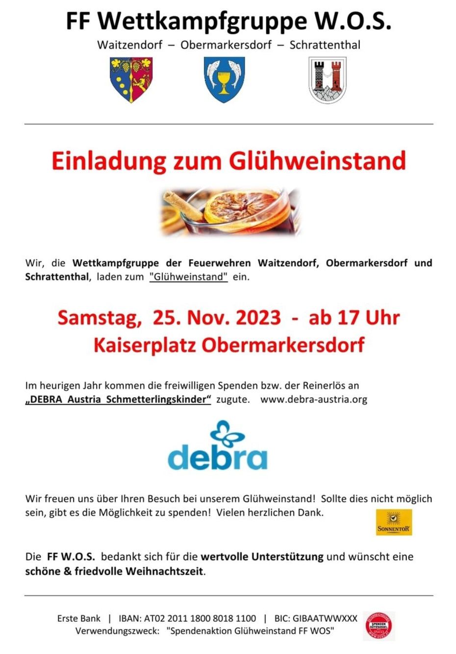 Einladungsplakat Glühweinstand