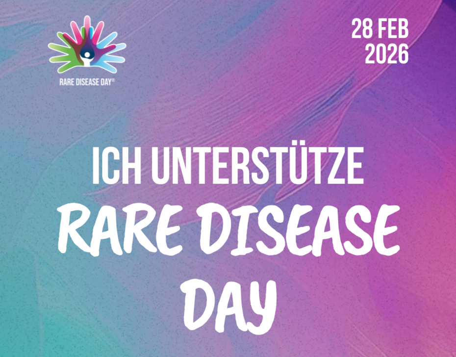 Grafik mit Apell, den Rare Disease Day zu unterstützen