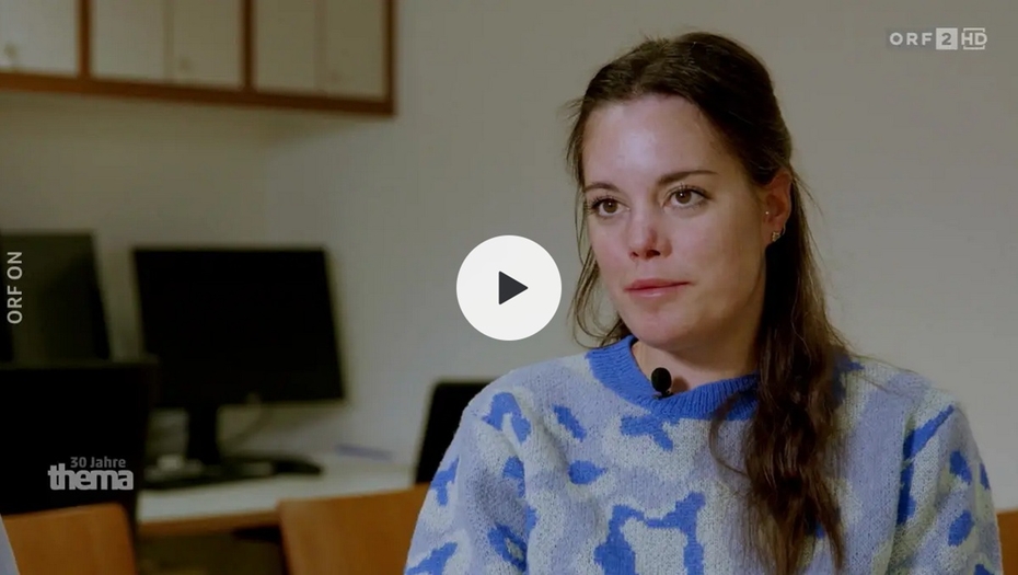 Ausschnitt vom ORF Thema-Beitrag, Lena Riedl im Interview