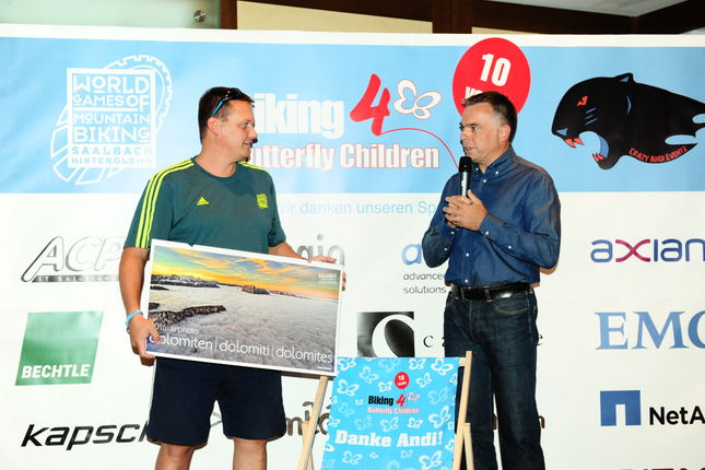 (c) Ingo Breitfuß Andreas Engelhardt und Rainer Riedl bei den Worldgames of Mountainbiking in Saalbach Hinterglemm.