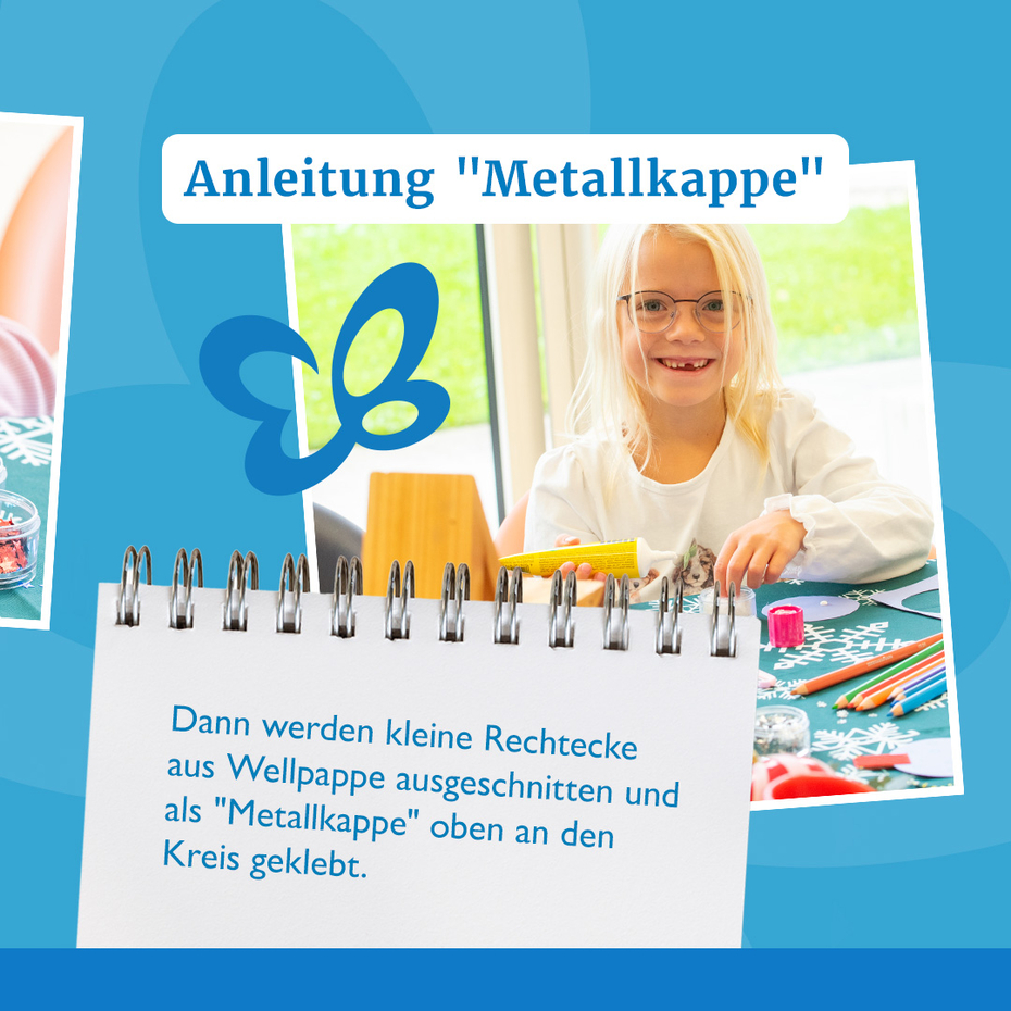 Schmetterlingskind bastelt Weihnachtsschmuck