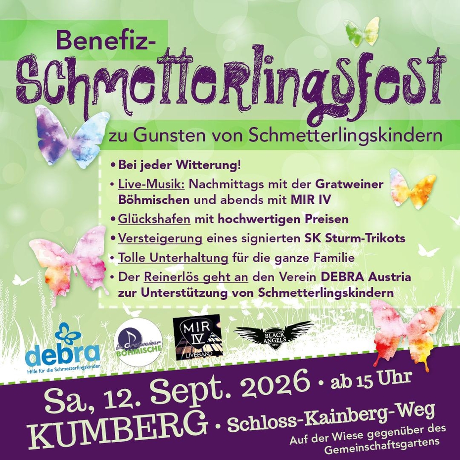 Einladungsflyer zum Schmetterlingsfest in Kumberg