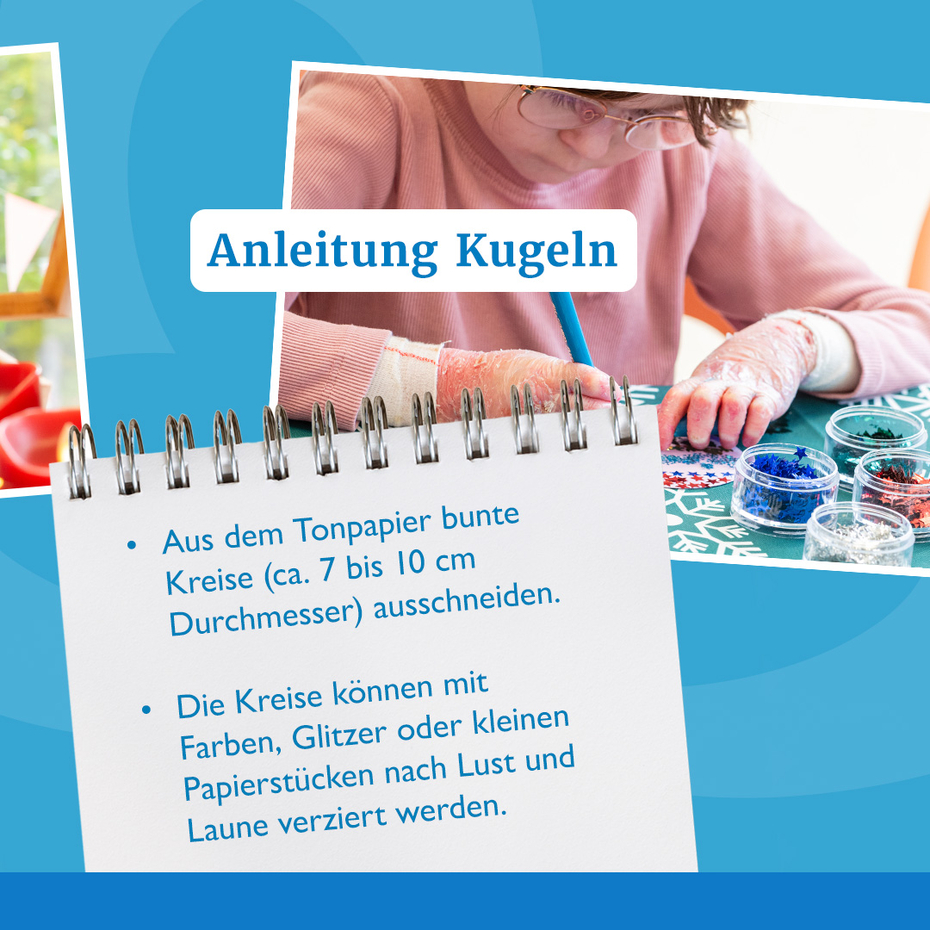 Schmetterlingskind bastelt Weihnachtsschmuck