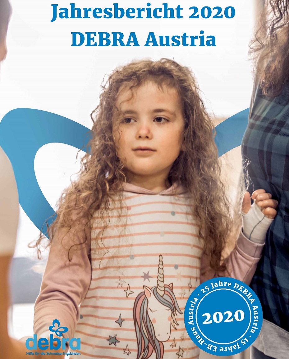 Titelseite des DEBRA Austria Jahresbericht 2020