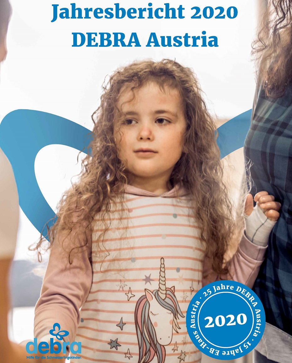Titelseite des DEBRA Austria Jahresbericht 2020