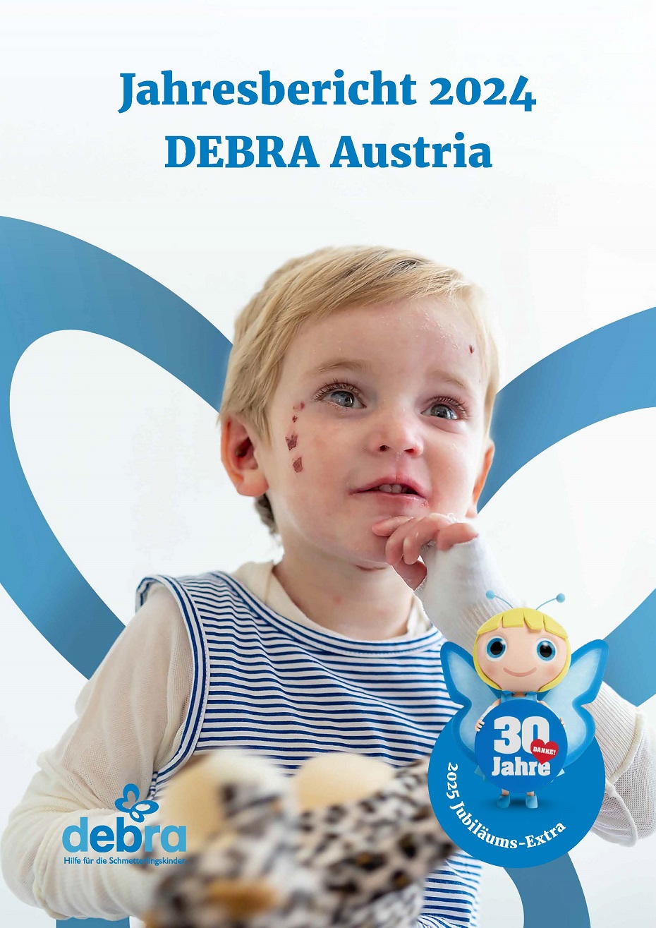 Titelblatt Jahresbericht DEBRA Austria 2024